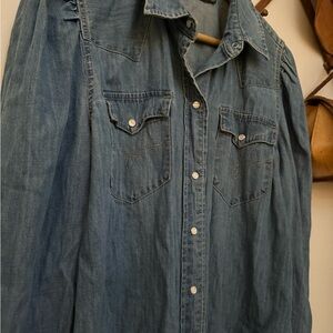 Ralph Lauren Light Blue Denim Button-Up Shirt